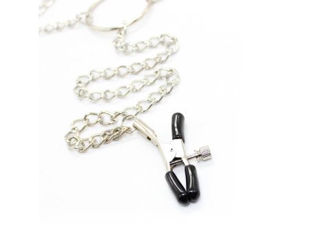 Pinzas para Pezones y Clitoris con Cadena Metal