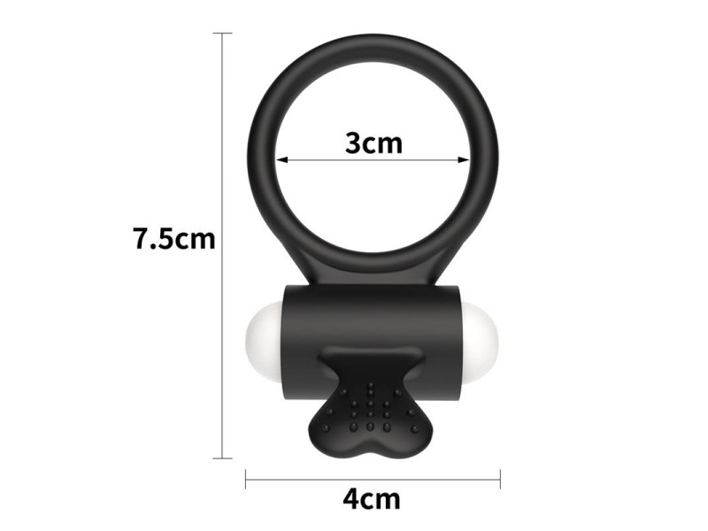 Anillo Vibrador Power Clit Negro