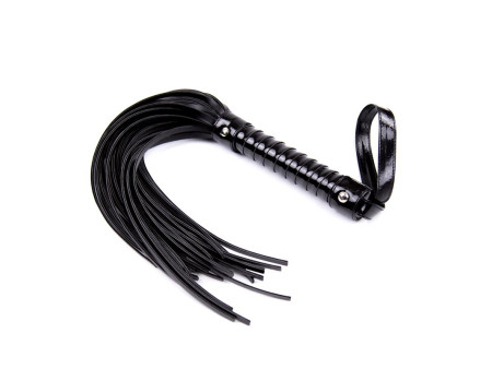 Flogger con Mango Brillante 44 cm Negro Flogger con Mango Brillante 44 cm Negro