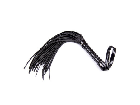 Flogger con Mango Brillante 44 cm Negro Flogger con Mango Brillante 44 cm Negro
