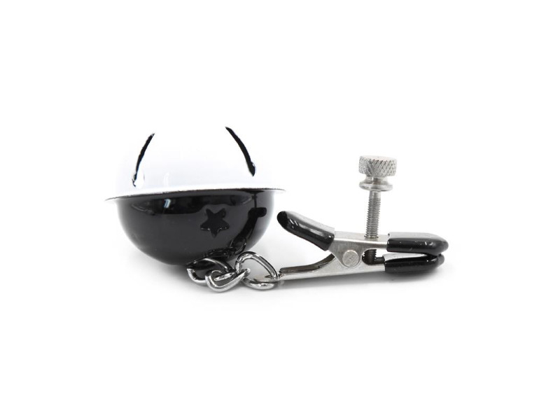 Pinzas para Pezones con Cascabeles Blanco Negro