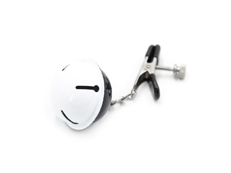 Pinzas para Pezones con Cascabeles Blanco Negro