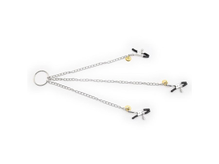 Pinzas para Pezones y Clitoris con Cadena Metal Pinzas para Pezones y Clitoris con Cadena Metal