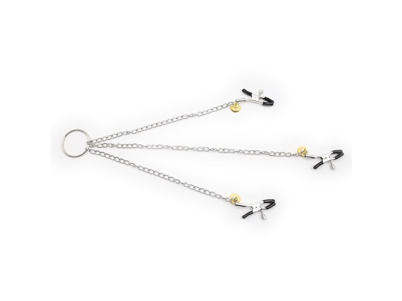 Pinzas para Pezones y Clitoris con Cadena Metal