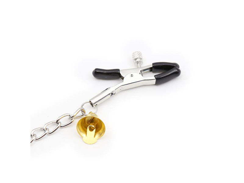 Pinzas para Pezones y Clitoris con Cadena Metal