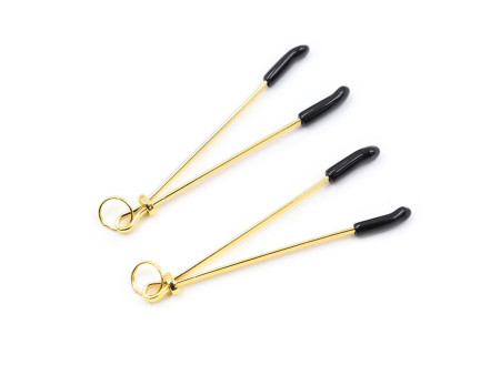 Pinzas para Pezones Metal Negro Dorado Pinzas para Pezones Metal Negro Dorado