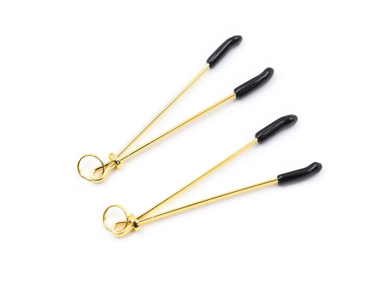 Pinzas para Pezones Metal Negro Dorado