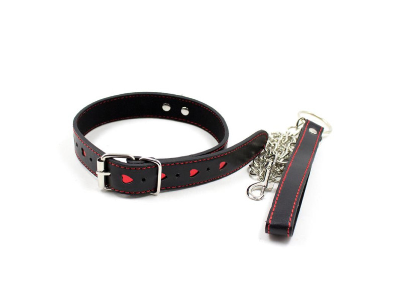 Collar con Cadena de Metal Negro Rojo Collar con Cadena de Metal Negro Rojo