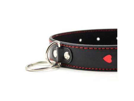 Collar con Cadena de Metal Negro Rojo Collar con Cadena de Metal Negro Rojo