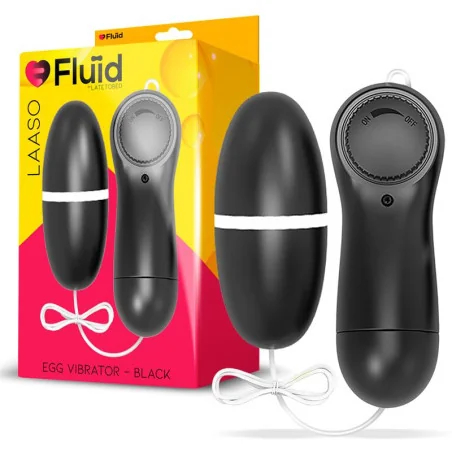 Laaso Huevo Vibrador Multi Velocidad Control Remoto Negro