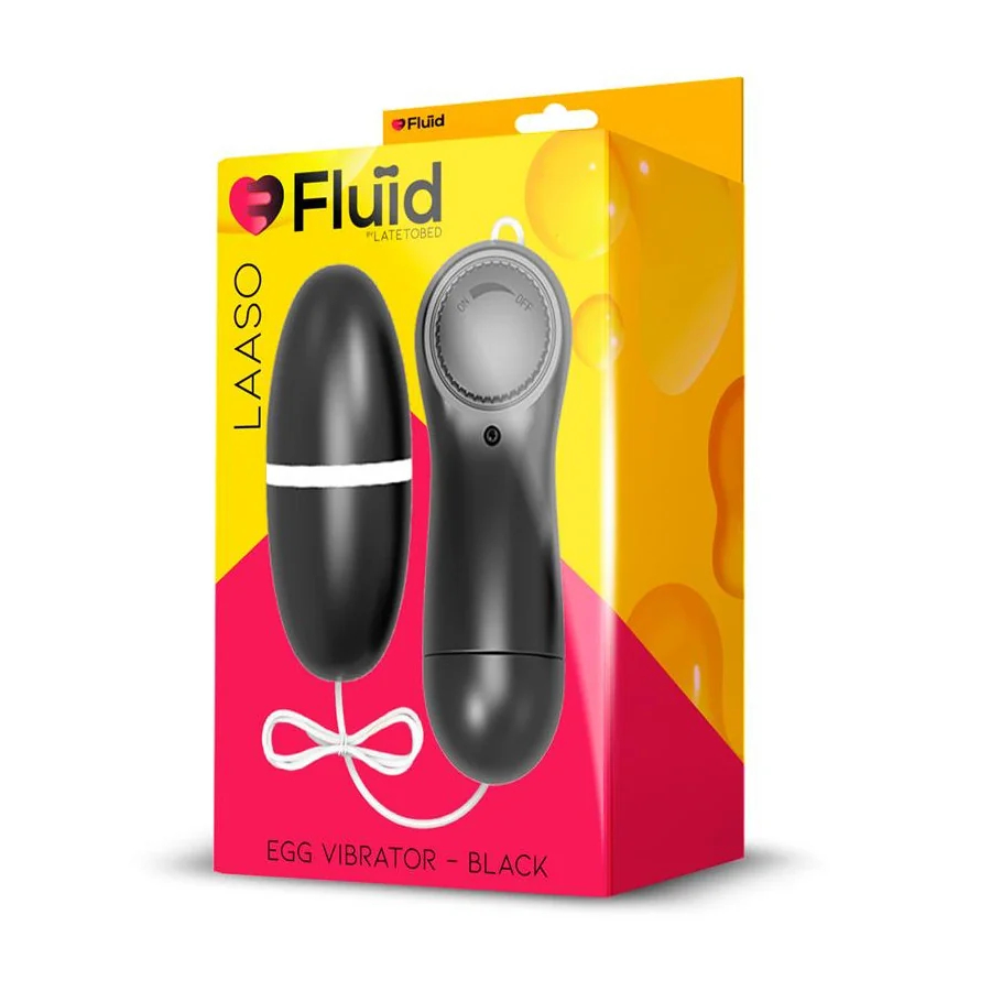 Laaso Huevo Vibrador Multi Velocidad Control Remoto Negro