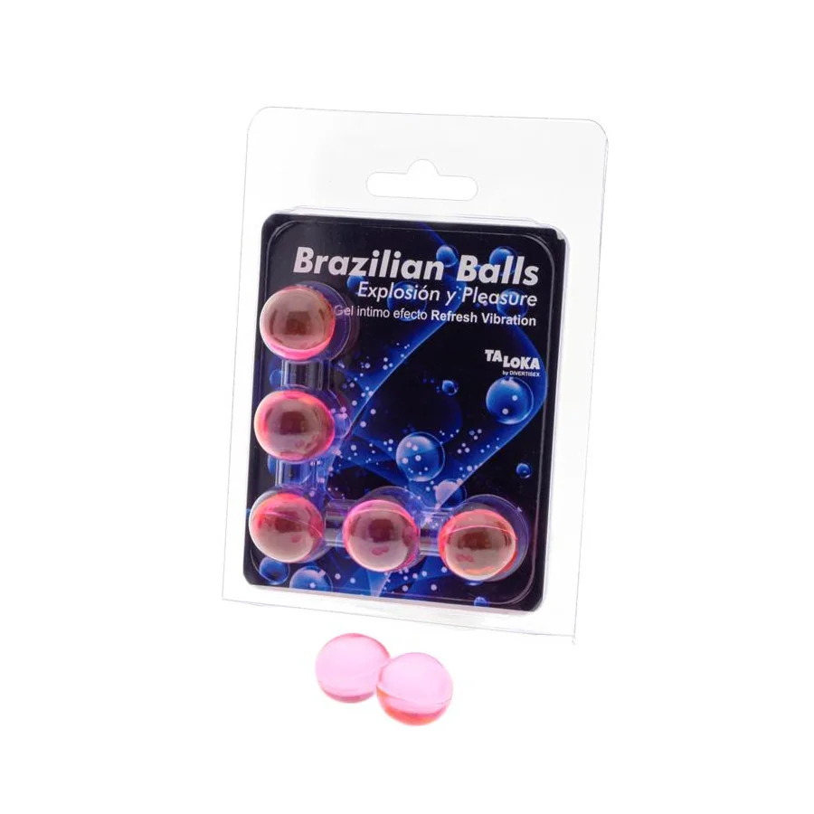 Set 5 Brazilian Balls Gel Efecto Refresh Vibration