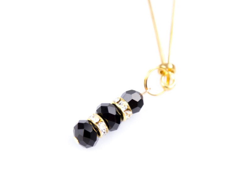 Pinzas para Pezones con Bolas de Cristal Dorado