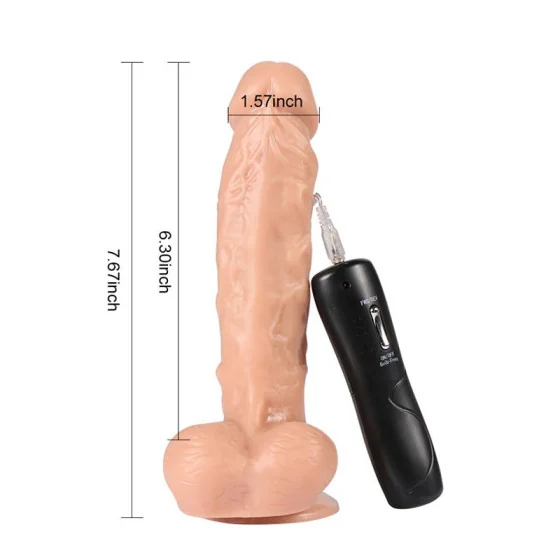 Vibrador y Rotador Realista Eden 16 cm