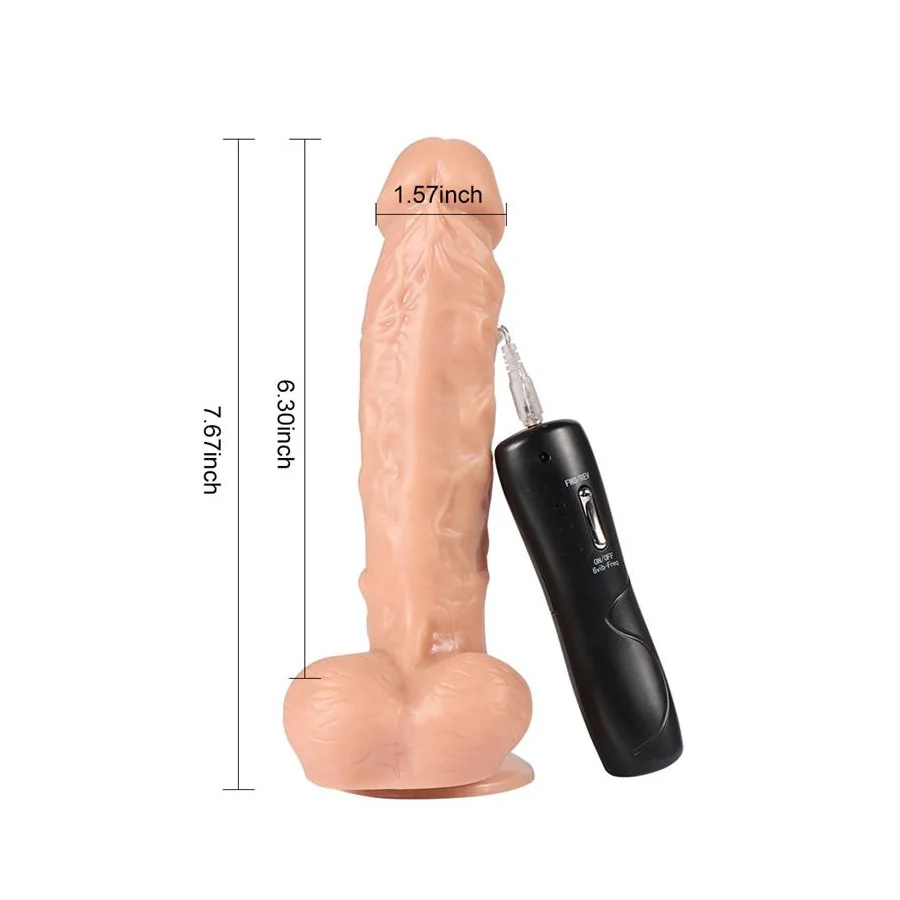 Vibrador y Rotador Realista Eden 16 cm