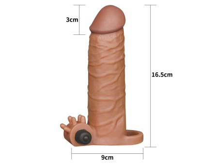 Funda para el Pene con Vibracion Add 2 Pleasure X Tender Marron