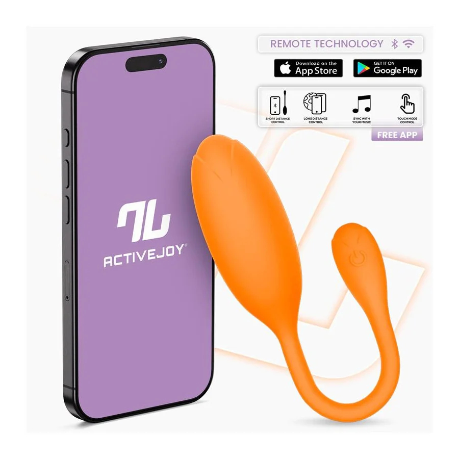 Logan Huevo Vibrador con APP Unibody Naranja