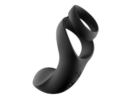 Benedict Anillo Doble y Estimulador de Perineo Negro Benedict Anillo Doble y Estimulador de Perineo Negro