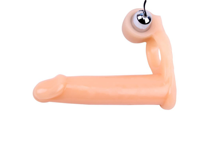 Funda para el Pene con Vibracion 155 cm Natural
