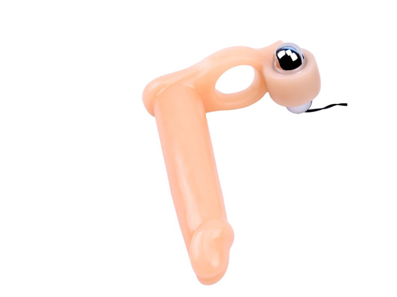 Funda para el Pene con Vibracion 155 cm Natural