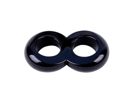 Anillo para el Pene Doble Duo Cock 8 Negro