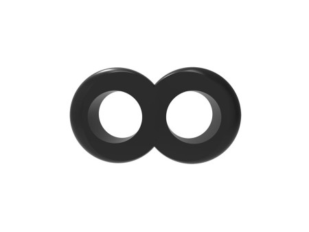 Anillo para el Pene Doble Duo Cock 8 Negro