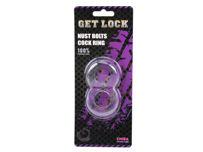 Anillo para el Pene Doble Duo Cock 8 Transparente