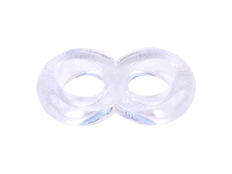 Anillo para el Pene Doble Duo Cock 8 Transparente