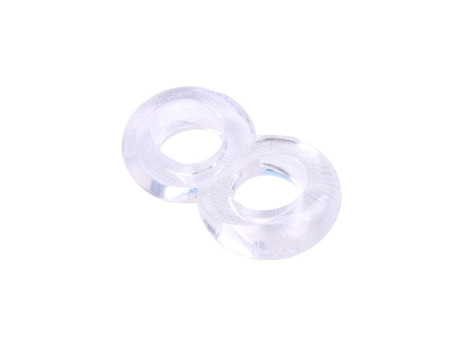 Anillo para el Pene Doble Duo Cock 8 Transparente Anillo para el Pene Doble Duo Cock 8 Transparente