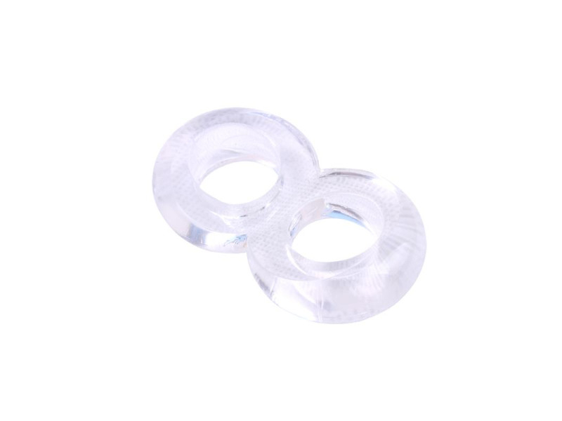 Anillo para el Pene Doble Duo Cock 8 Transparente