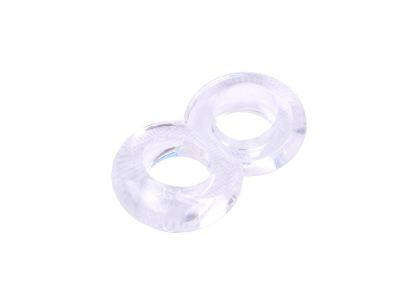 Anillo para el Pene Doble Duo Cock 8 Transparente