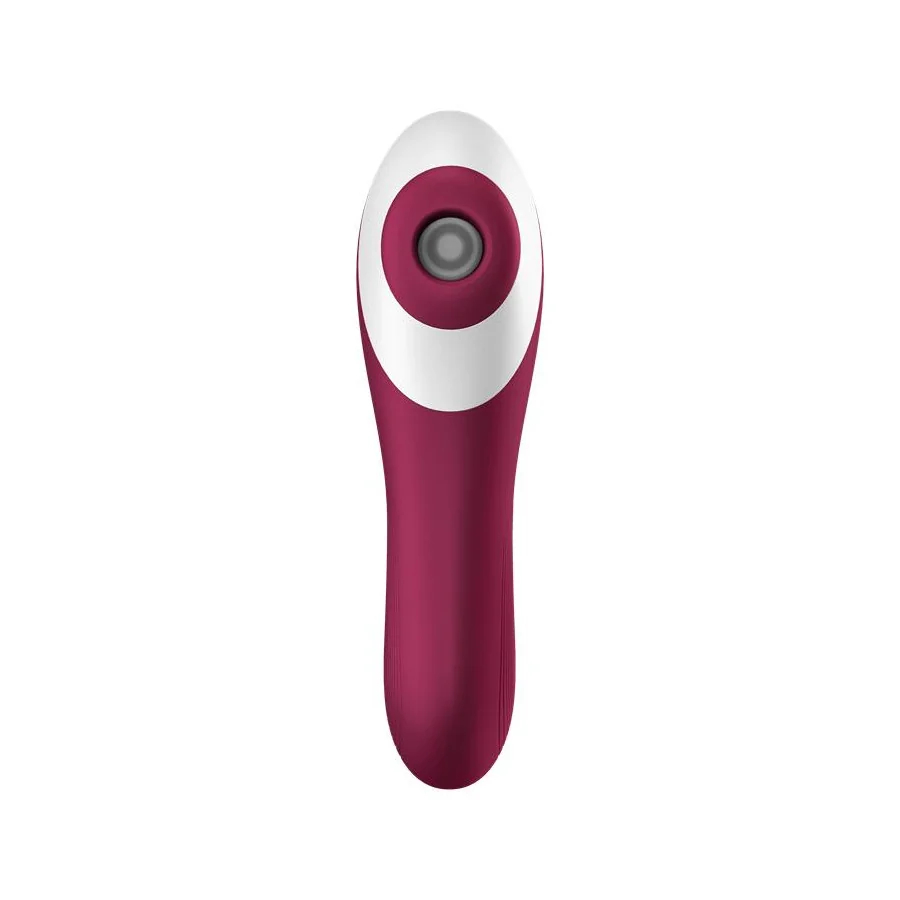 Dual Crush Vibrador y Succionador USB Rojo