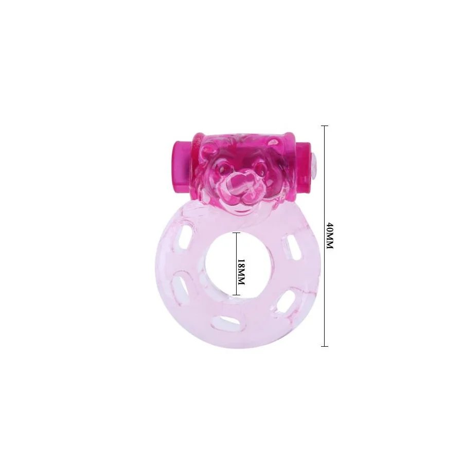Anillo Vibrador Color Oso Rosa