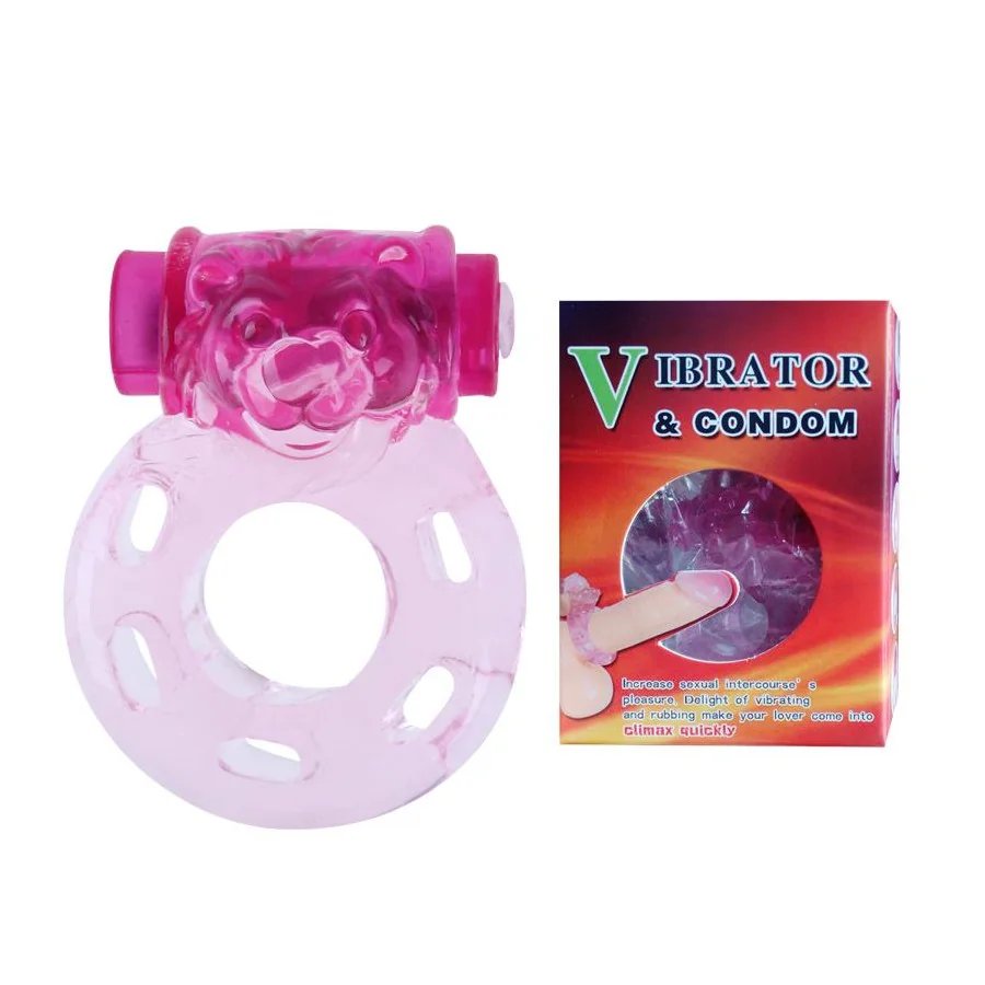 Anillo Vibrador Color Oso Rosa