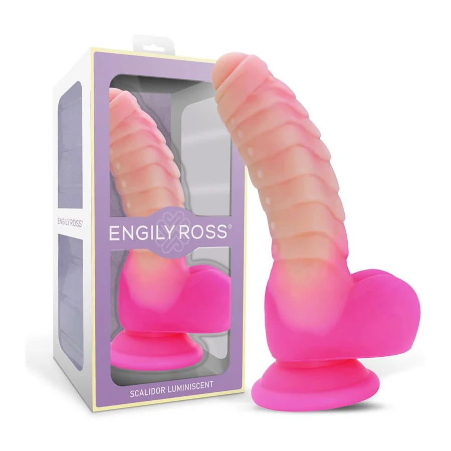 Scalidor Dildo Unicorn Brilla en la Oscuridad Silicona Liquida 18 cm