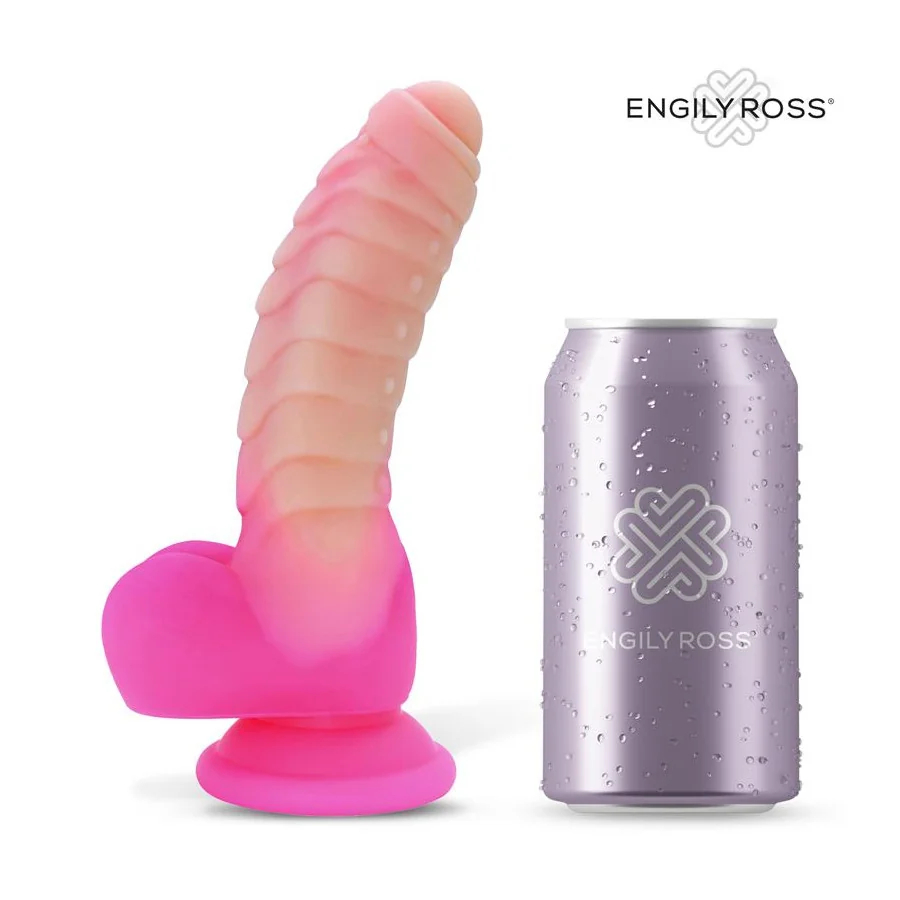 Scalidor Dildo Unicorn Brilla en la Oscuridad Silicona Liquida 18 cm