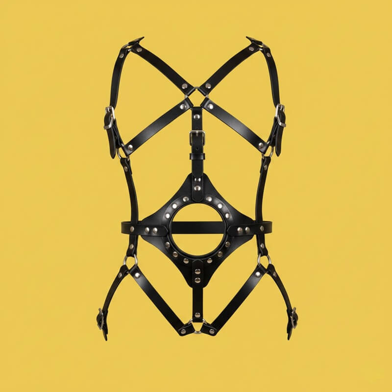 Arnes con dildo hueco